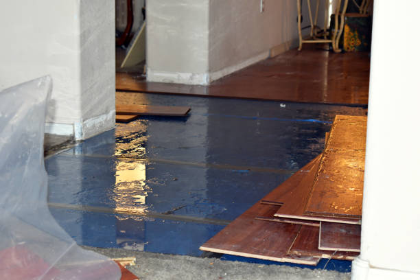 Professional Basement Water Removal technician working in Mustang, OK